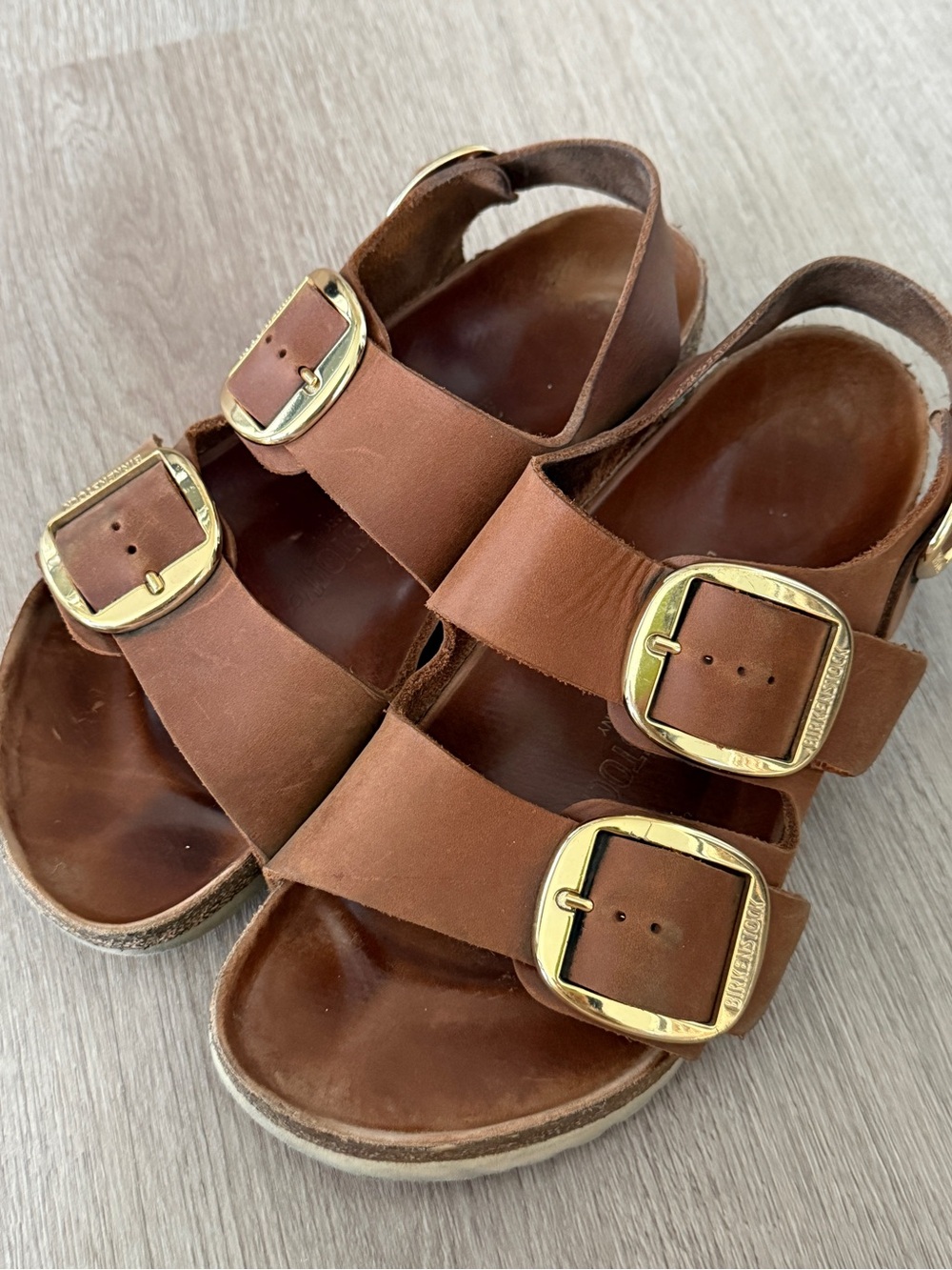 Birkenstock Milano Big Buckle Oiled Leather Cognac - Picture 5 of 7